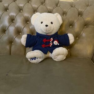 Dan Dee Christmas Collector 2007 Plush Teddy Bear White RED HOODIE JACKET 21"